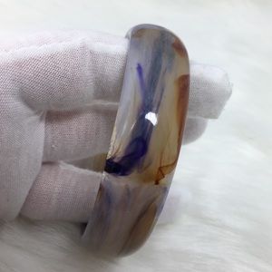 Vintage Marbled Plastic Bangle Bracelet